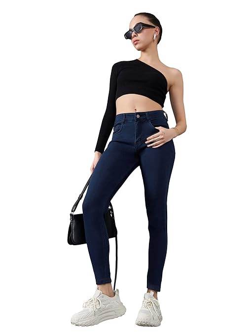 Women Skinny Fit Midnight Blue Jeans - MYLUXURY LANE ENTERPRISE