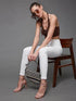 Women Skinny Fit High Porcelain White Jeans - MYLUXURY LANE ENTERPRISE