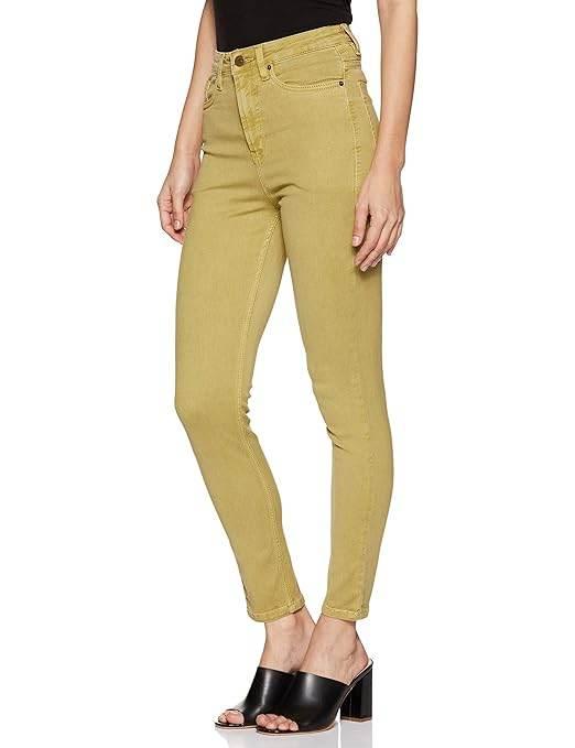 Women Stretchable Denim Beige Jeans - MYLUXURY LANE ENTERPRISE