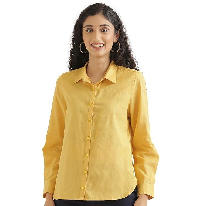 Women Stylish Casual Yellow Shirt - MYLUXURY LANE ENTERPRISE
