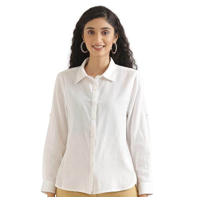 Women Stylish Casual White Shirt - MYLUXURY LANE ENTERPRISE