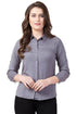 Women Long Sleeves Cotton Grey Shirt - MYLUXURY LANE ENTERPRISE