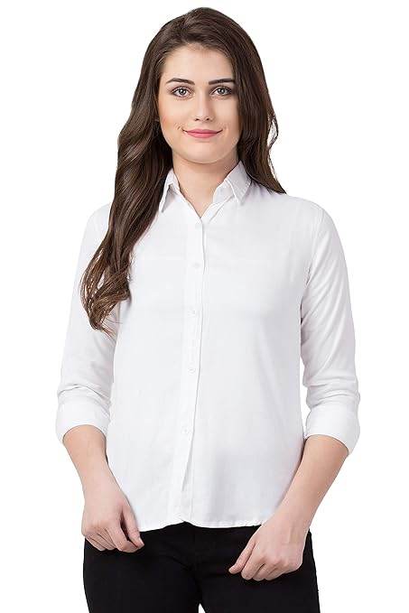 Women Long Sleeves Cotton White Shirt - MYLUXURY LANE ENTERPRISE