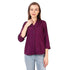 Women Formal Cotton Burgundy Shirt - MYLUXURY LANE ENTERPRISE