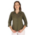 Women Formal Cotton Light Olive Green Shirt - MYLUXURY LANE ENTERPRISE