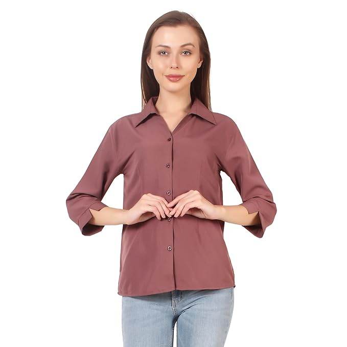 Women Formal Cotton Lavender Shirt - MYLUXURY LANE ENTERPRISE