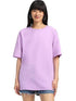 Pure Cotton Women Half Sleeve Purple T-Shirt - MYLUXURY LANE ENTERPRISE