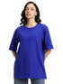Pure Cotton Women Half Sleeve Royal Blue T-Shirt - MYLUXURY LANE ENTERPRISE