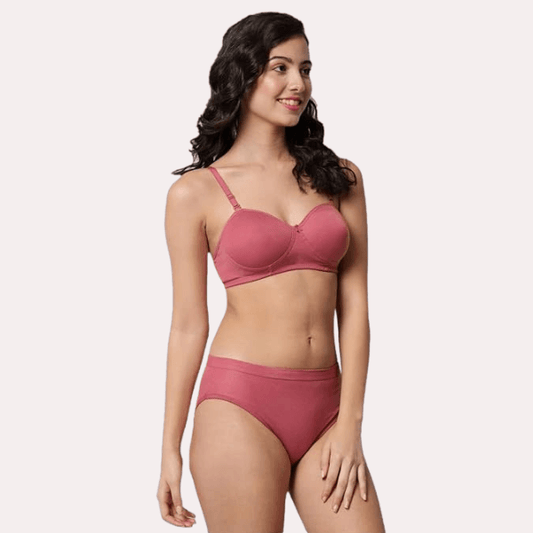 Casual Chic Cotton Bra Panty Set - MYLUXURY LANE ENTERPRISE
