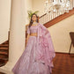 Art Silk Embroidered Sequins Wedding Lehenga in Dusty Pink - MYLUXURY LANE ENTERPRISE