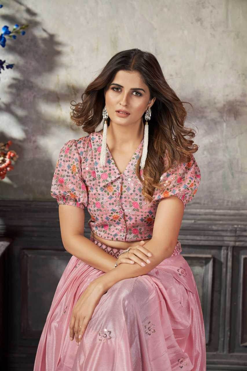 Art Silk Western Wear pink Top - MYLUXURY LANE ENTERPRISE