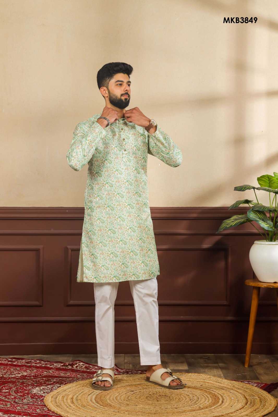 Art Silk Mens Kurtas