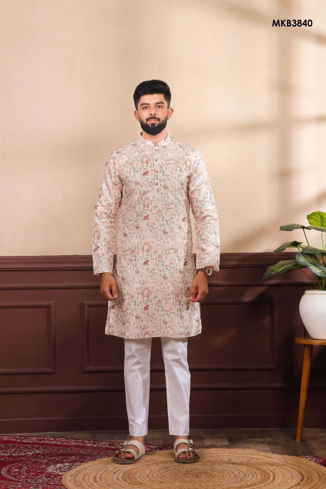 Art Silk Mens Kurtas