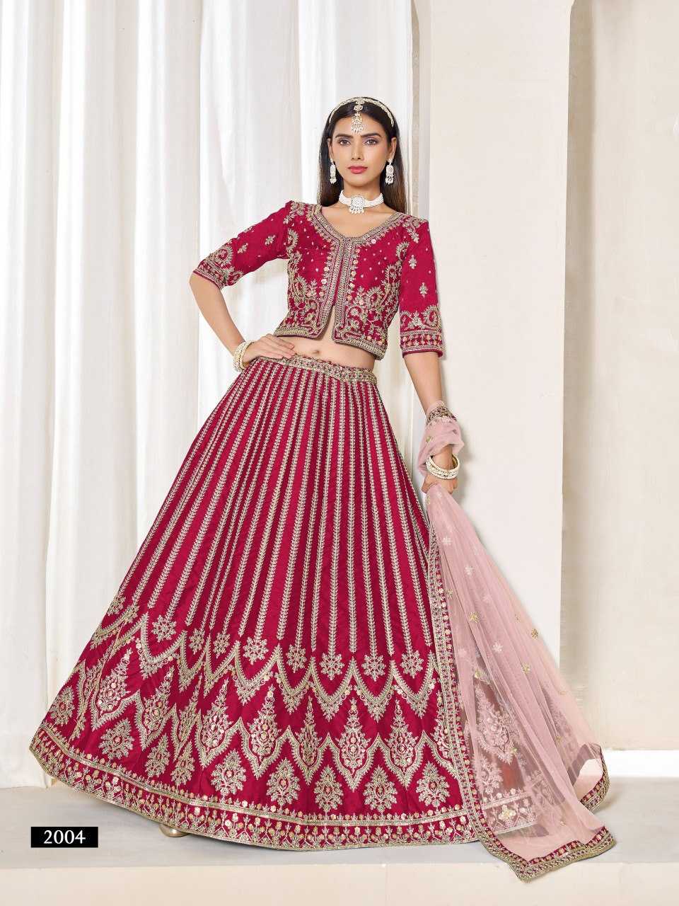 Art Silk  Sequins Lehenga With Cancan