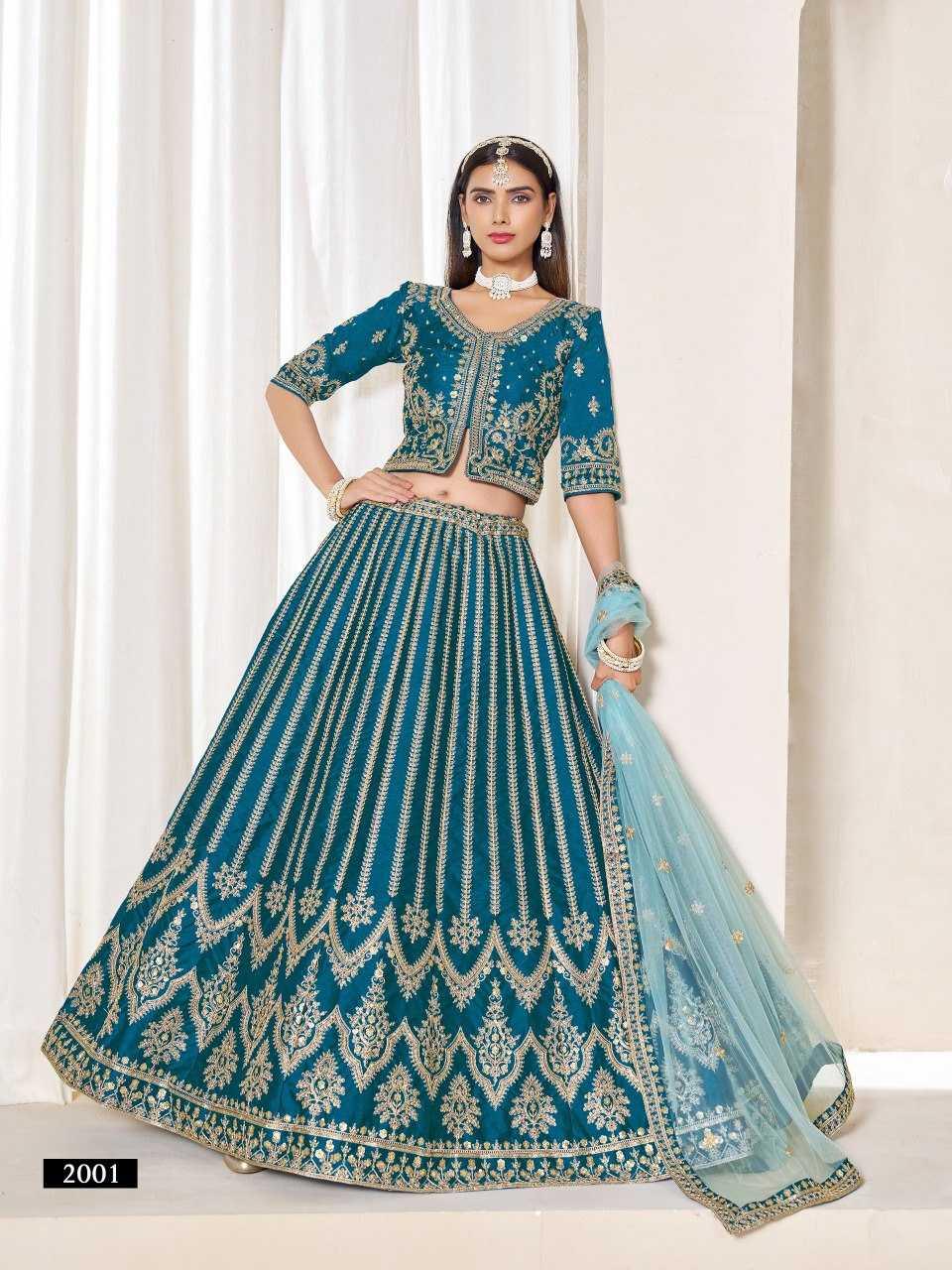 Art Silk Sequins Lehenga With Cancan - MYLUXURY LANE ENTERPRISE