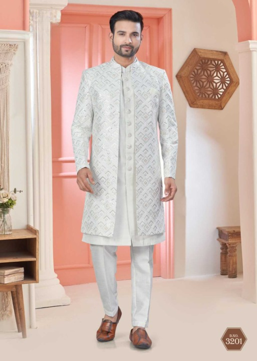 Art Silk  Premium Series Wedding  Mens Kurtas Nehru Jacket