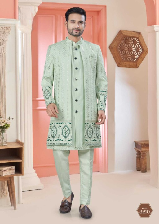 Art Silk  Premium Series Wedding  Mens Kurtas Nehru Jacket