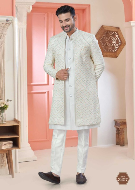 Art Silk  Premium Series Wedding  Mens Kurtas Nehru Jacket