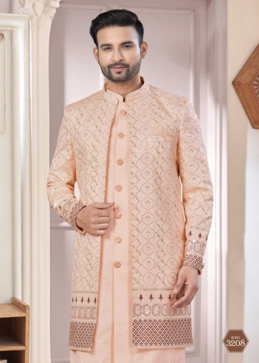 Art Silk  Premium Series Wedding  Mens Kurtas Nehru Jacket