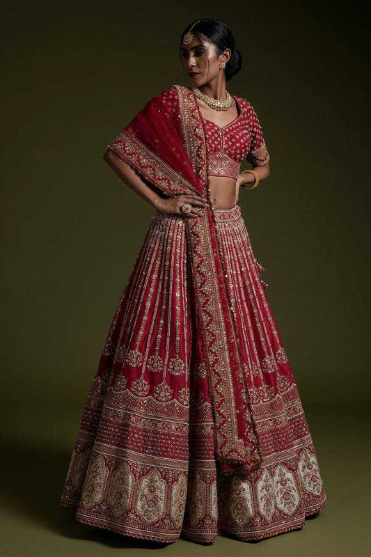 Elegant Art Silk Thread Work Lehenga for Festive Occasions