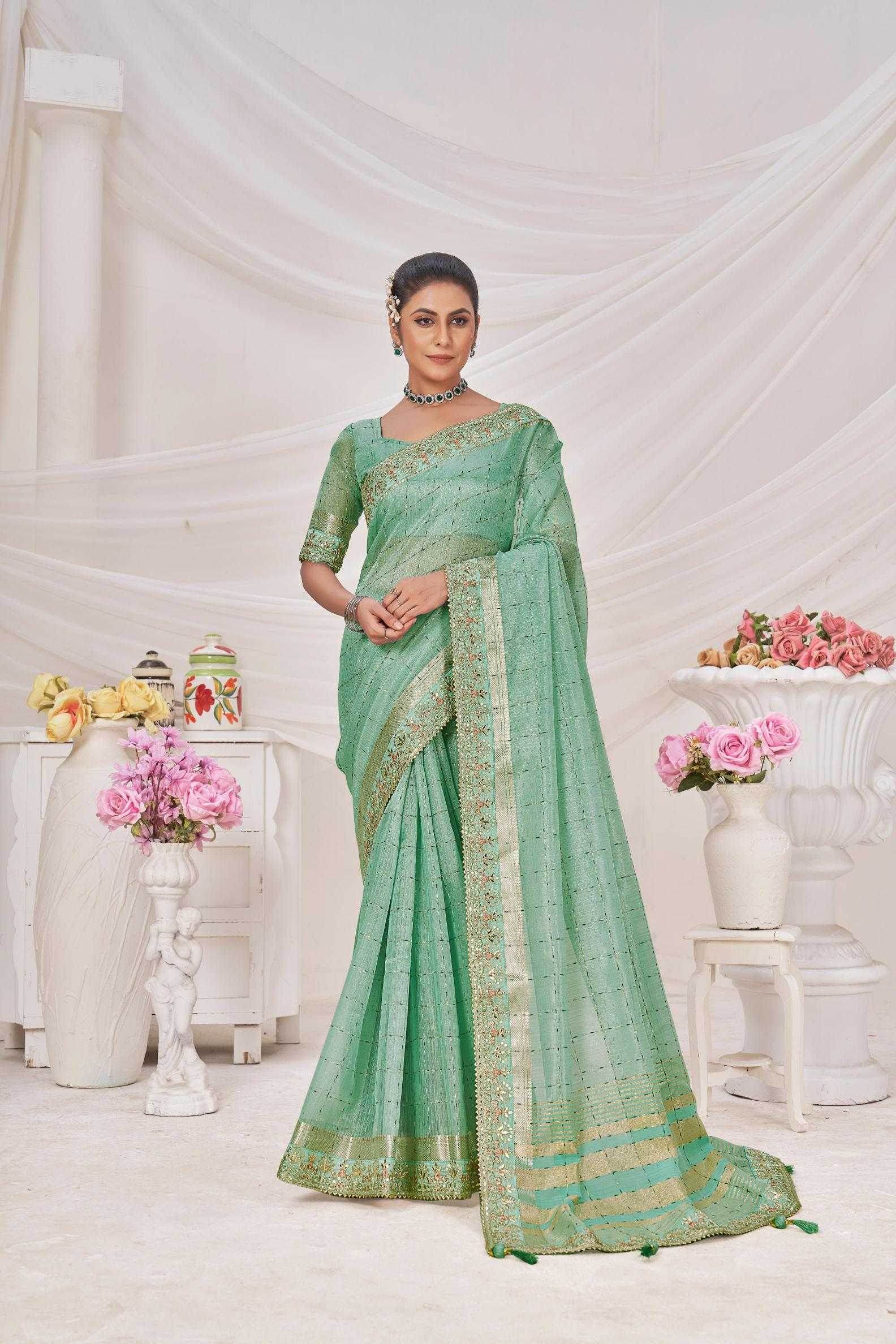 Banarasi Pure Silk Embroidered Zari Silk Sarees - MYLUXURY LANE ENTERPRISE