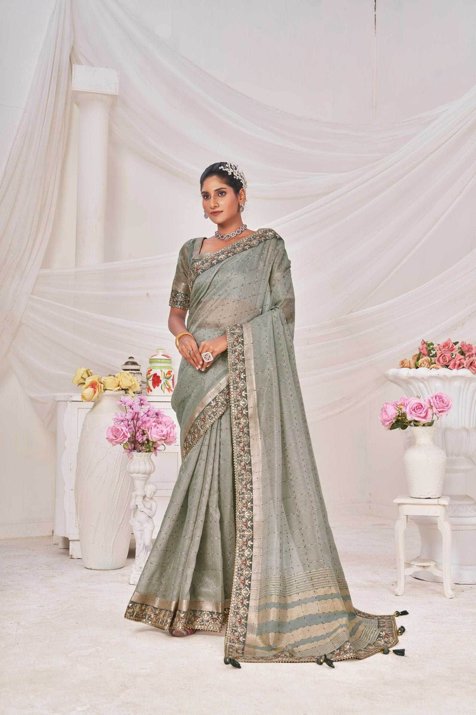Banarasi Pure Silk Embroidered Zari Silk Sarees - MYLUXURY LANE ENTERPRISE