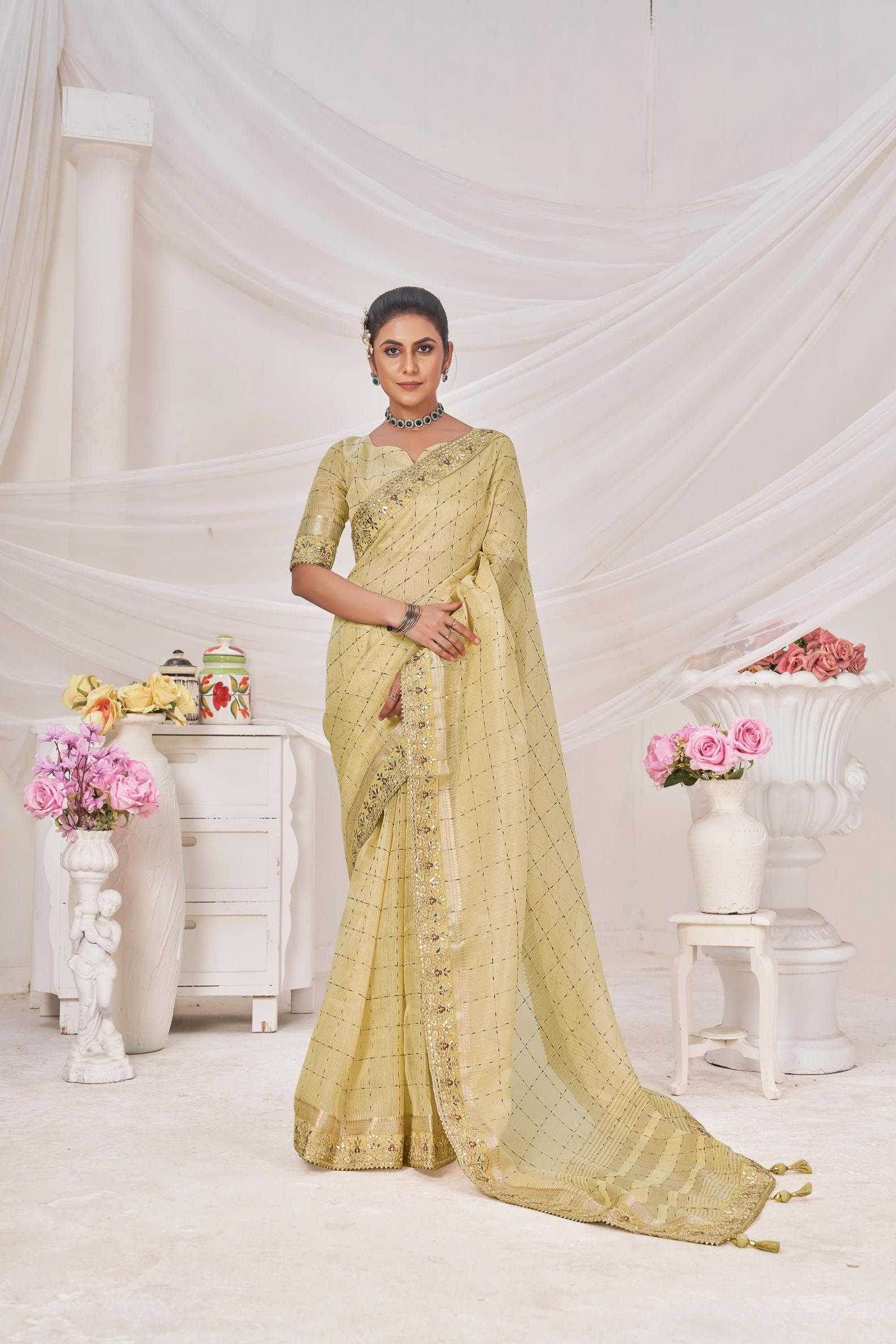 Banarasi Pure Silk Embroidered Zari Silk Sarees - MYLUXURY LANE ENTERPRISE