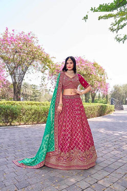 Elegant Banarasi Soft Silk Lehenga for Festive Occasions - MYLUXURY LANE ENTERPRISE