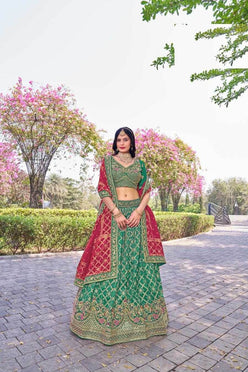 Elegant Banarasi Soft Silk Lehenga for Festive Occasions - MYLUXURY LANE ENTERPRISE
