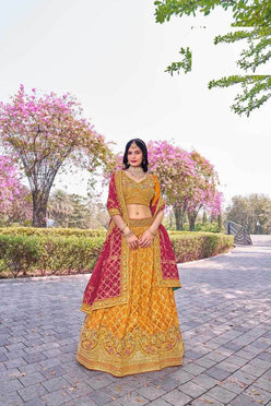 Elegant Banarasi Soft Silk Lehenga for Festive Occasions - MYLUXURY LANE ENTERPRISE