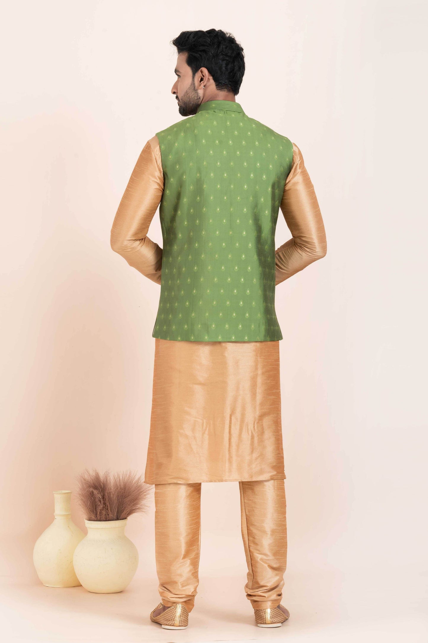Banarasi Soft Silk Nehru Jacket Manufacturer - MYLUXURY LANE ENTERPRISE