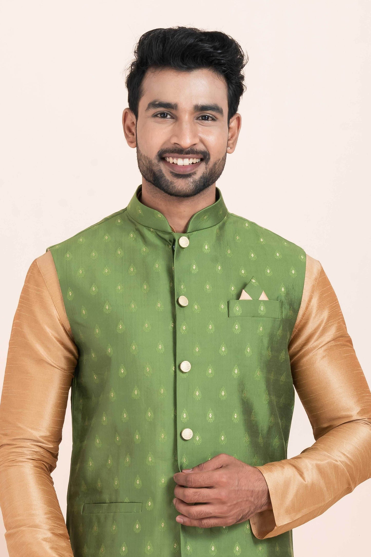 Banarasi Soft Silk Nehru Jacket Manufacturer - MYLUXURY LANE ENTERPRISE