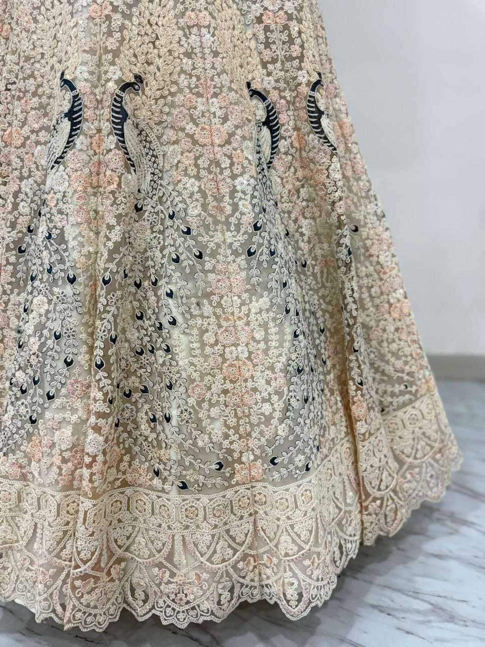 Butterfly Net  Designer Wedding Lehenga