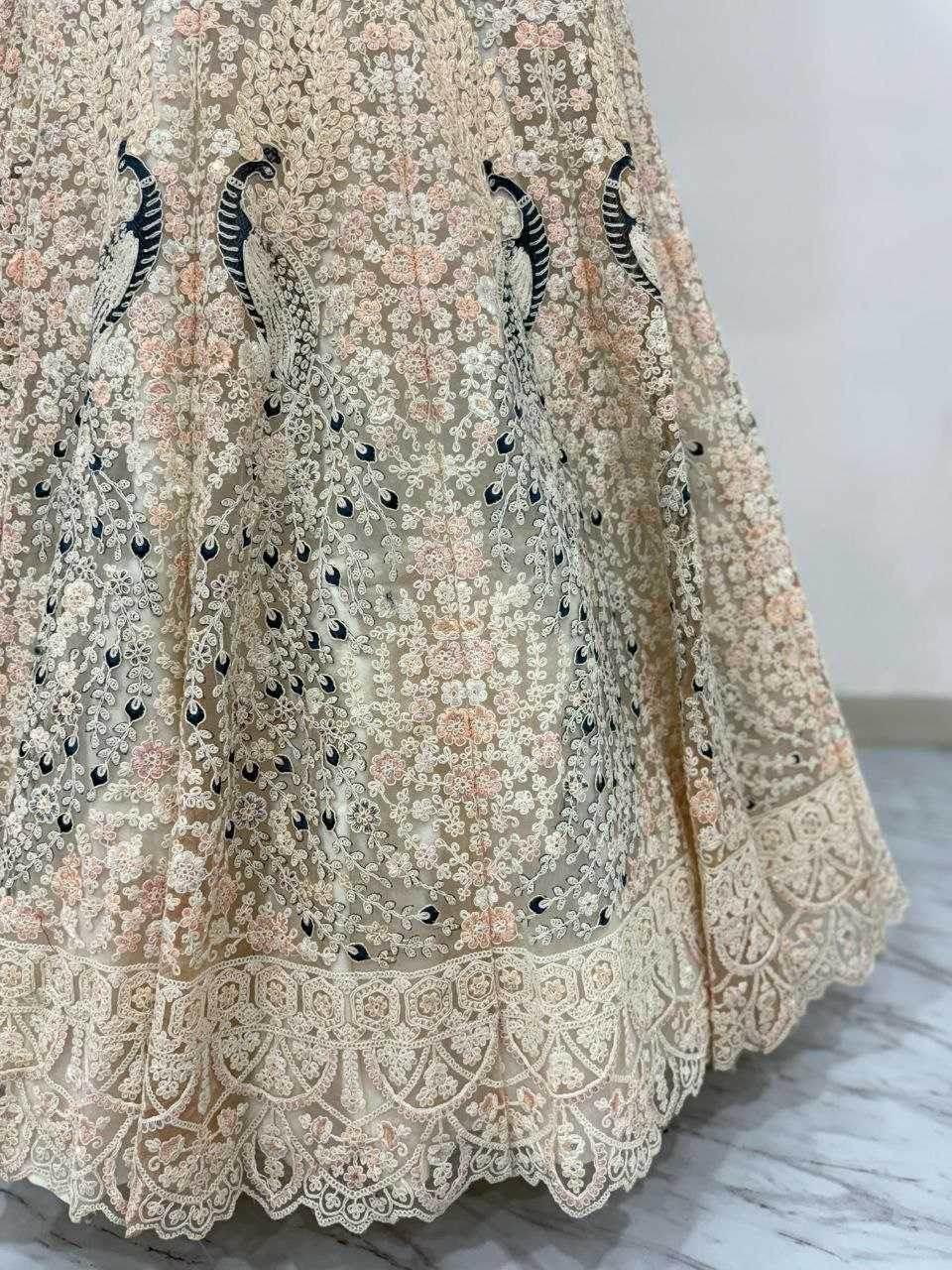 Butterfly Net Designer Wedding Lehenga - MYLUXURY LANE ENTERPRISE