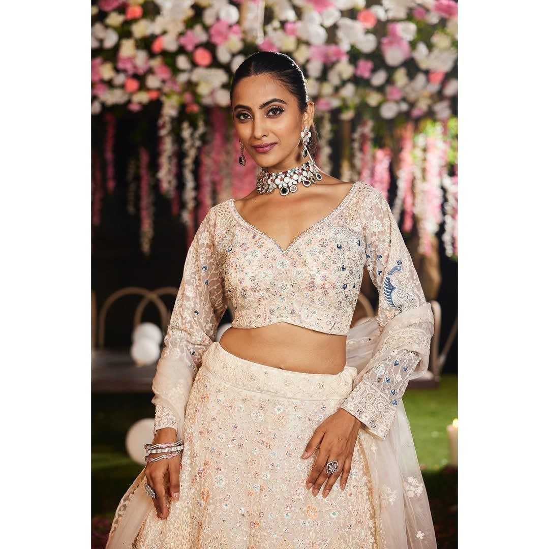Butterfly Net  Designer Wedding Lehenga