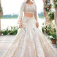 Butterfly Net Designe White Lehenga - MYLUXURY LANE ENTERPRISE