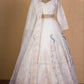 Butterfly Net Designe White Lehenga - MYLUXURY LANE ENTERPRISE