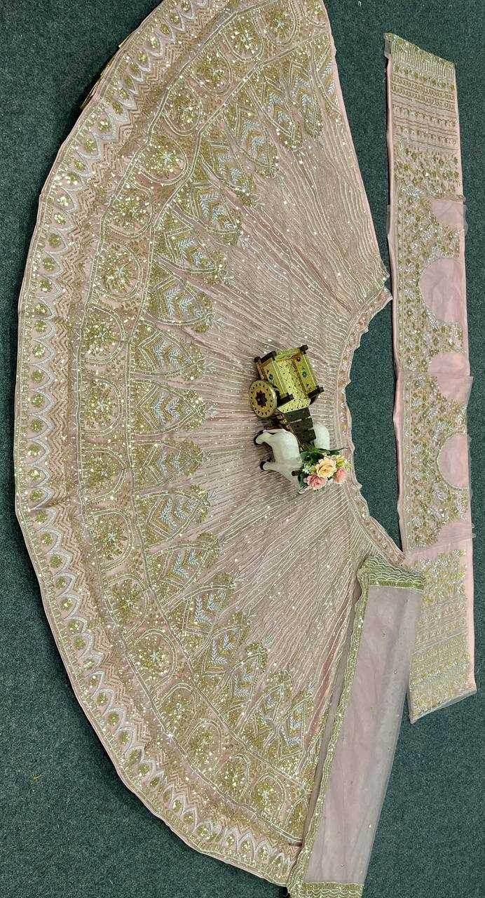 Butterfly Designer Embroidered Sequins Lehenga - MYLUXURY LANE ENTERPRISE