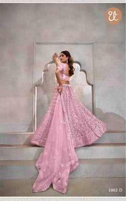 Butterfly Net Embroidered Lehenga Choli for Elegant Style - MYLUXURY LANE ENTERPRISE