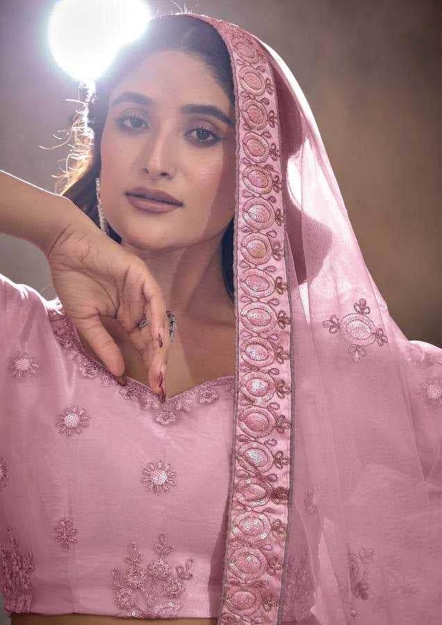 Butterfly Net Embroidered Lehenga Choli for Elegant Style - MYLUXURY LANE ENTERPRISE