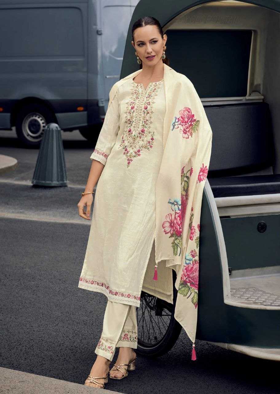 Chanderi Silk  Embroidery Party wear suit