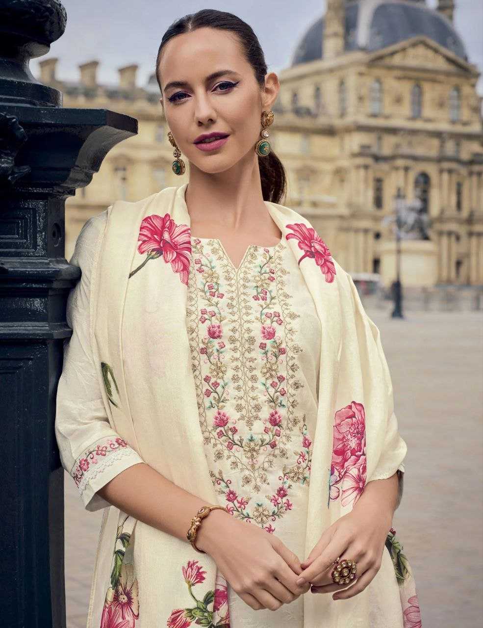 Chanderi Silk  Embroidery Party wear suit