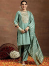 Chanderi Silk Embroidery Suit
