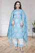 Chanderi Silk Ladies Printed Zari Suit - MYLUXURY LANE ENTERPRISE