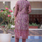 PRINTED CHANDERI LONG KURTI SUITS - MYLUXURY LANE ENTERPRISE