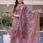 PRINTED CHANDERI LONG KURTI SUITS - MYLUXURY LANE ENTERPRISE