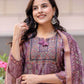 PRINTED CHANDERI LONG KURTI SUITS - MYLUXURY LANE ENTERPRISE