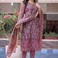 PRINTED CHANDERI LONG KURTI SUITS - MYLUXURY LANE ENTERPRISE