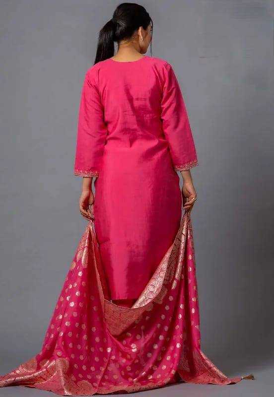 Chanderi Silk Ladies Suit