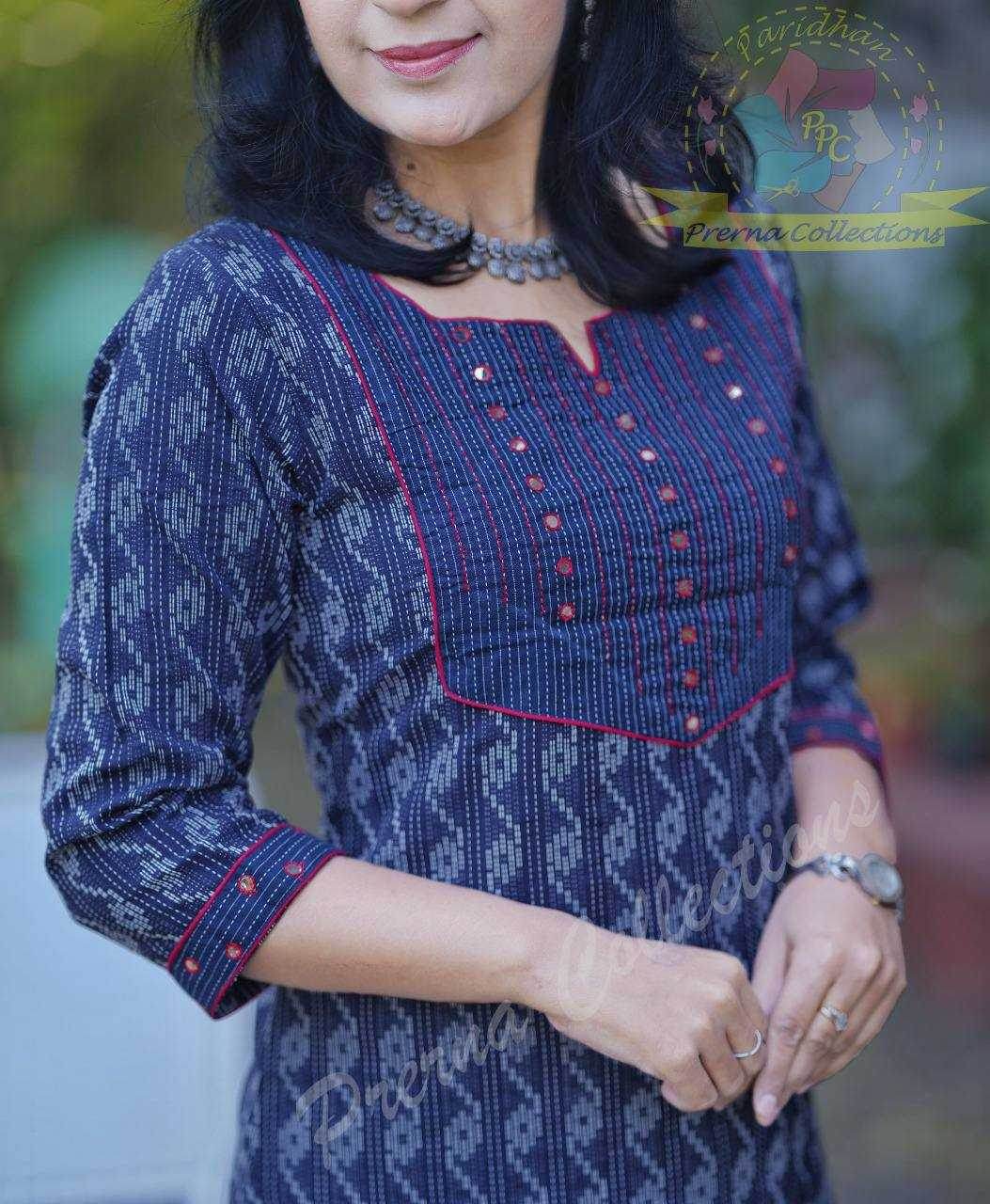CHANDERI SILK MANSA WITH BOTTOM KURTI - MYLUXURY LANE ENTERPRISE